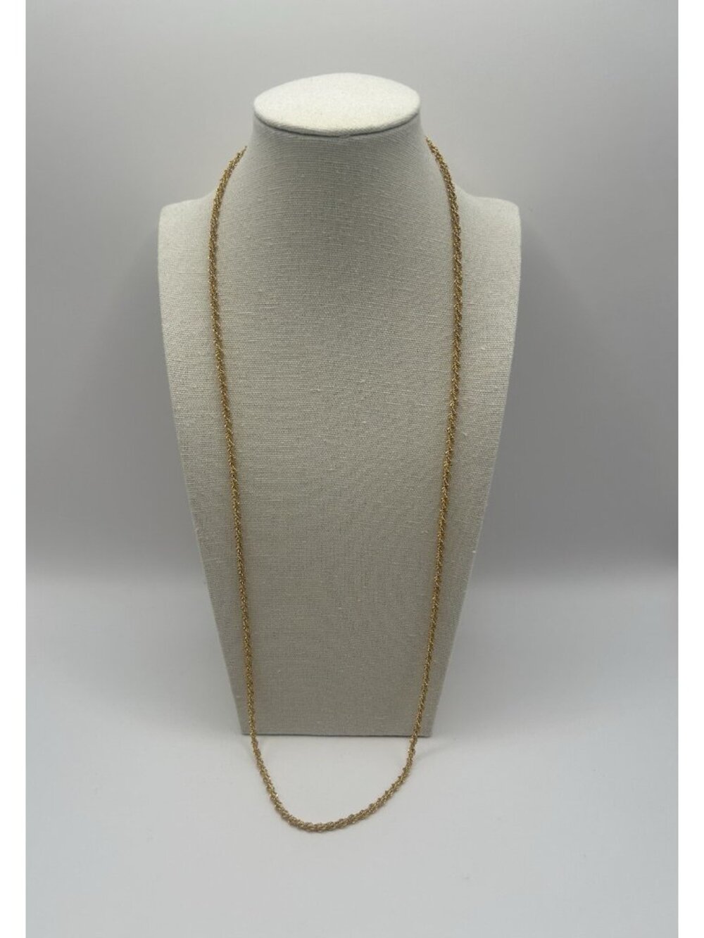 Eisenberg Vintage Gold Tone Rope Chain Necklace 30” Classic Statement Jewelry - Picture 2 of 9